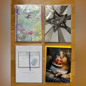 NWT Papyrus Meri Meri Greeting Card Set of 4 Daughter Son Graduation Fathers Day